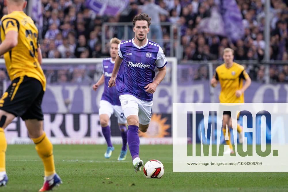 Robin Meißner 11 Osnabrück, VfL Osnabrück vs. SG Dynamo Dresden, soccer, 2nd Division, Matchday 7, October 10, 2026. DFL regulations prohibit any use of photographs as image sequences and or quasi-video. Osnabrück, Lower Saxony, Germany