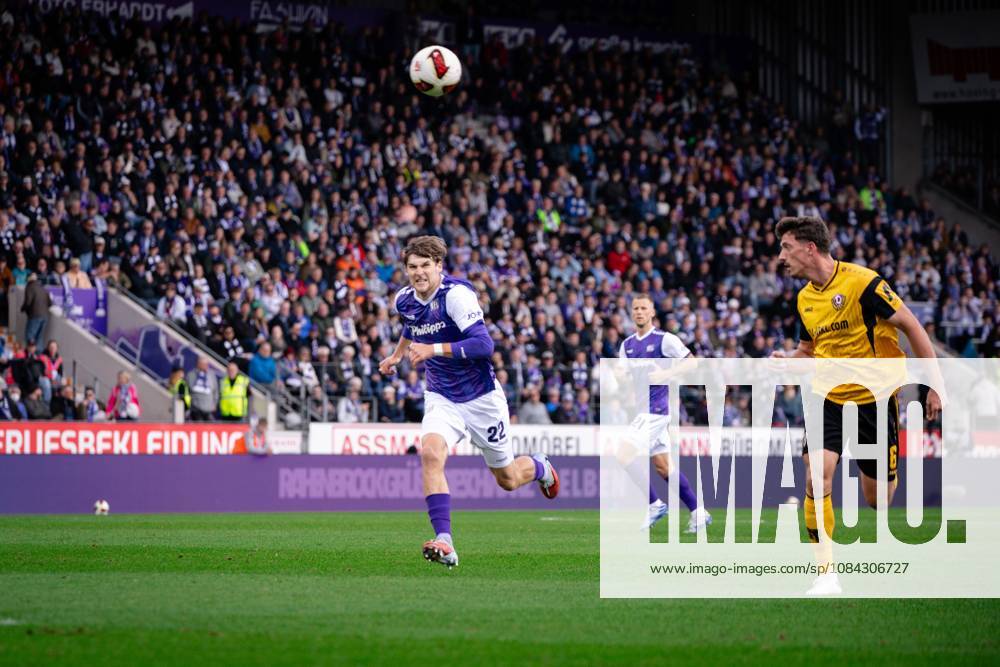 Bernd Risselmann, 22, Osnabrück; VfL Osnabrück vs. SG Dynamo Dresden; soccer; 2nd Division; Matchday 7; October 10, 2026. DFL regulations prohibit any use of photographs as image sequences and or quasi-video. Osnabrück, Lower Saxony, Germany