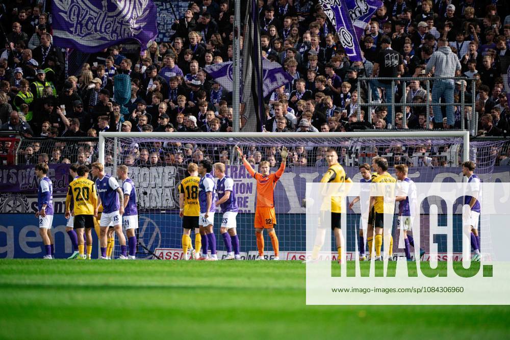 Jonas Krumrey, 32, Osnabrück; VfL Osnabrück vs. SG Dynamo Dresden; soccer; 2. Bundesliga; Matchday 7; October 10, 2026; DFL regulations prohibit any use of photographs as image sequences and or quasi-video; Osnabrück, Lower Saxony, Germany