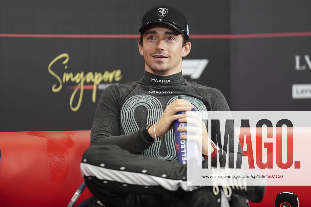 FORMULA 1 SINGAPORE AIRLINES SINGAPORE GRAND PRIX 2026 Charles Leclerc (MON) 16 Ferrari in the Post Sprint Race press conference, PK, Pressekonferenz during the Formula 1 Singapore Airlines Singapore Grand Prix 2026, Round 17 of the 2026 Formula 1 World Championship, WM, Weltmeisterschaft from 9th - 11th October 2026 at the Marina Bay Street Circuit, Singapore. Credit: Robbie Hoad Every Second Media Editorial use only. All images are copyright Every Second Media Limited. No images may be reproduced without prior permission.