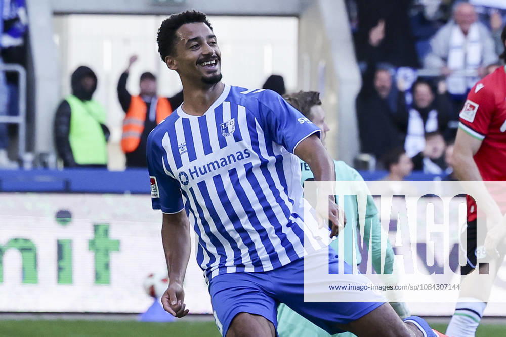 Emmanuel Iyoha of 1 FC Magdeburg celebrates his goal to make it 2–0 during the 2. Bundesliga match between 1 FC Magdeburg and Hannover 96 at Avnet Arena on October 10, 2026, in Magdeburg, Germany. Photo by Marco Steinbrenner, DeFodi Images. Emmanuel Iyoha of 1 FC Magdeburg celebrates after scoring his team’s second goal during the 2nd Bundesliga match between 1 FC Magdeburg and Hannover 96 at Avnet Arena on October 10, 2026 in Magdeburg, Germany. Photo by Marco Steinbrenner, DeFodi Images. DFB and DFL regulations prohibit any use of photographs as image sequences and or quasi-video. Photo by Marco Steinbrenner, DeFodi Images.