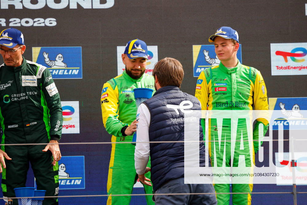 AUTO - MLC 2026 - PORTIMAO 34 BUKHANTSOV Alexander (uae), WINSLOW James (aus), Inter Europol Competition, Ligier JS P325 - Toyota, LMP3 Pro Am, podium, portrait celebration during the 6th round of the 2026 Michelin Le Mans Cup on the Autodromo Internacional do Algarve from October 8 to 10, 2026 in Portimao, Portugal - PortimaoPortugal