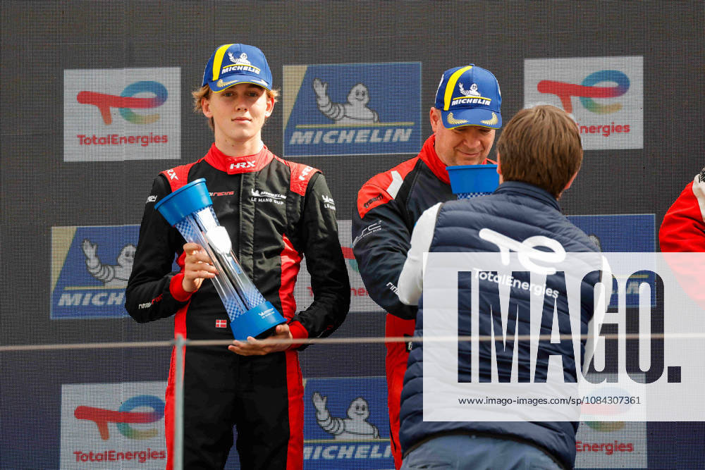 AUTO - MLC 2026 - PORTIMAO 66 PARROW Steve (ger), PEDERSEN Mikkel Gaarde (den), Rinaldi Racing, Ligier JS P325 - Toyota, LMP3 Pro Am, podium, portrait celebration during the 6th round of the 2026 Michelin Le Mans Cup on the Autodromo Internacional do Algarve from October 8 to 10, 2026 in Portimao, Portugal - PortimaoPortugal