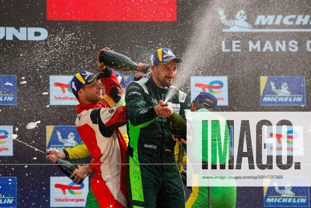 AUTO - MLC 2026 - PORTIMAO 71 AUST Stefan (ger), FERNANDEZ-LASER Felipe (ger), Rinaldi Racing, Ligier JS P325 - Toyota, LMP3 Pro Am, podium, portrait celebration during the 6th round of the 2026 Michelin Le Mans Cup on the Autodromo Internacional do Algarve from October 8 to 10, 2026 in Portimao, Portugal - PortimaoPortugal