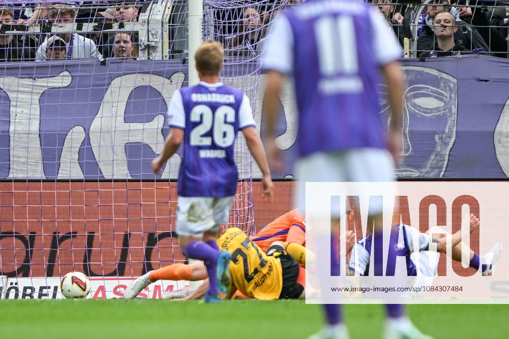 2. Bundesliga, Matchday 26, VfL Osnabrück vs. Dynamo Dresden on October 10, 2026, at Bremer Brücke in Osnabrück. Goal: 0–1. Scorer: Niklas Hauptmann (Dresden) with the goal that made it 0–1. MT