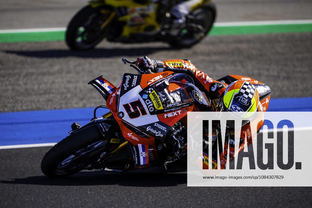 Yari Montella of Barni Spark Racing Team in action during the Superpole of the FIM Superbike World Championship, WM, Weltmeisterschaft at Circuito Estoril on October 10, 2026 in Cascais, Portugal. Cascais Portugal - ZUMAr200 20261010_zsp_r200_018