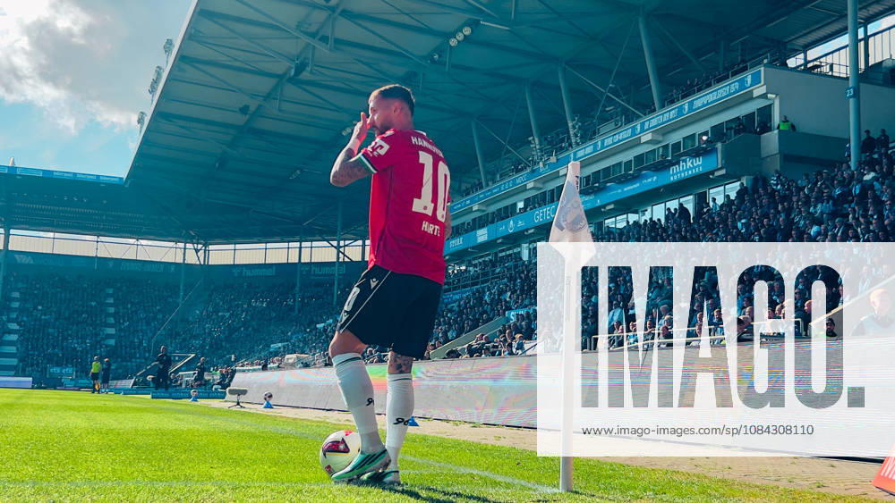 Germany Soccer 2. Bundesliga 2026–2027, Matchday 7: 1. FC Magdeburg vs. Hannover 96, Avnet Arena, Magdeburg; Corner kick by Marcel Hartel (Hannover 96), 10 (Magdeburg), Avnet Arena, Lower Saxony, Germany