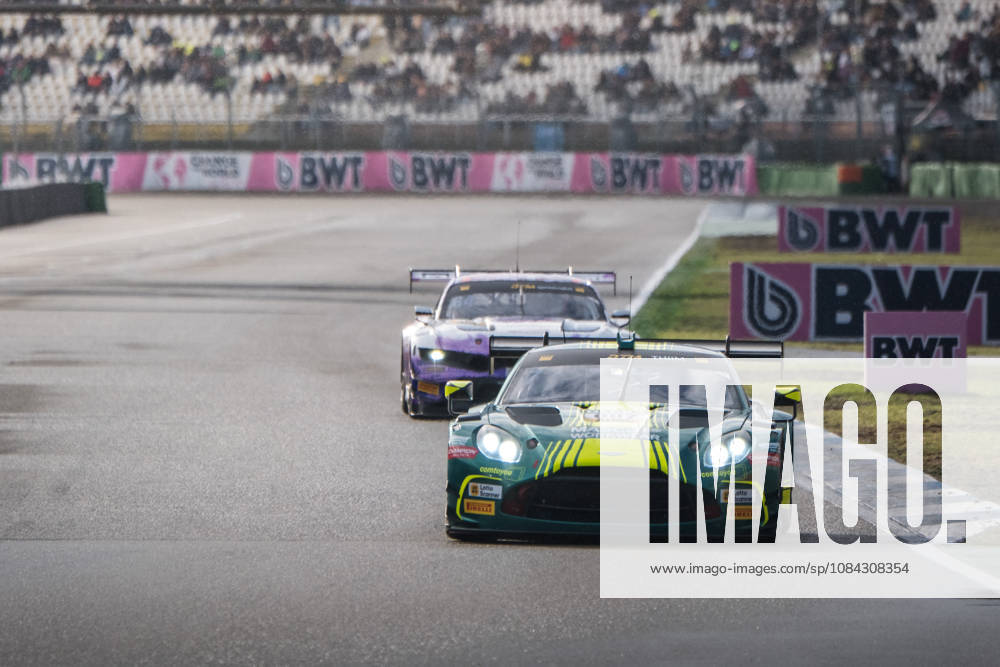 GER, Motorsports, ADAC DTM, 2026 Season, Hockenheimring, Nicki Thiim (Denmark), Comtoyou Racing, Aston Martin Vantage GT3, No. 007, ahead of Finn Wiebelhaus (Germany), Haupt Racing Team (HRT), Ford Mustang GT3, No. 64, at the DTM Final Weekend at the Hockenheimring, Hockenheim, Hockenheimring, Baden-Württemberg, Germany