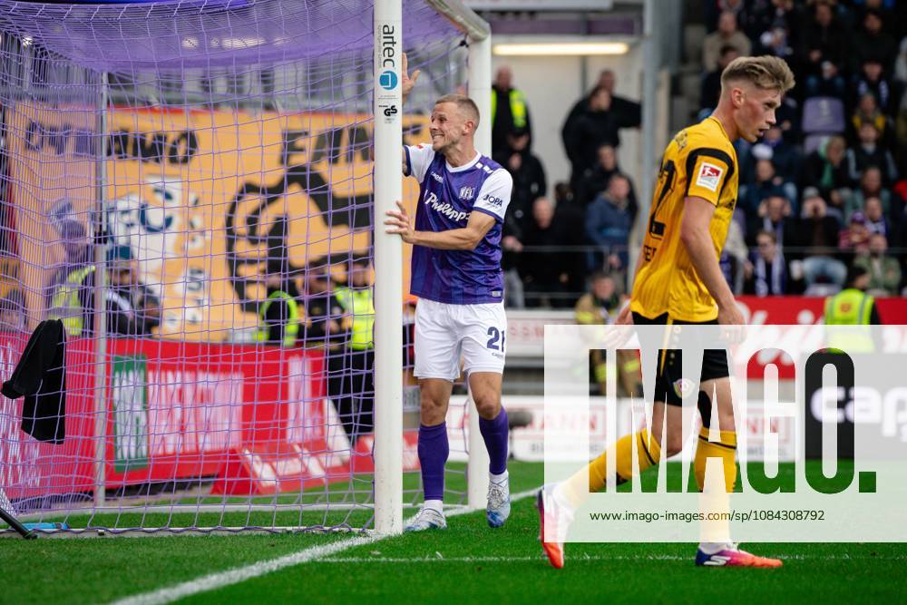 Adrian Beck, 21, Osnabrück; VfL Osnabrück vs. SG Dynamo Dresden; soccer; 2. Bundesliga; Matchday 7; October 10, 2026; DFL regulations prohibit any use of photographs as image sequences and or quasi-video; Osnabrück, Lower Saxony, Germany
