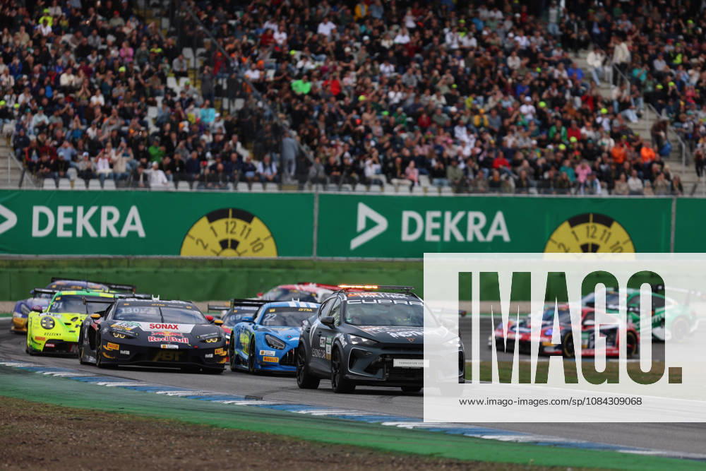 Hockenheim, Germany, October 9–11, 2026; 2026 DTM Season Finale at the Hockenheimring; Saturday, Race 1; Pictured: the Cupra DTM safety car with the field in formation at the Hockenheimring in Baden-Württemberg