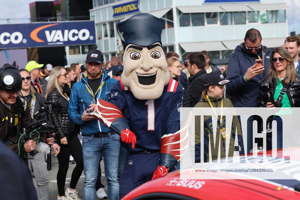 Hockenheim, Germany, October 9–11, 2026; DTM 2026 Season Finale at the Hockenheimring; Saturday, Race 1; Pictured: New England Patriots mascot on the grid at the Hockenheimring, Baden-Württemberg