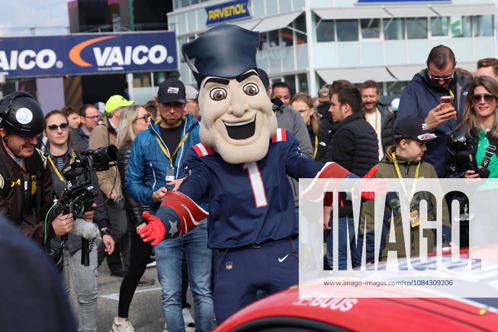 Hockenheim, Germany, October 9–11, 2026; DTM 2026 Season Finale at the Hockenheimring; Saturday, Race 1; Pictured: New England Patriots mascot on the grid at the Hockenheimring, Baden-Württemberg