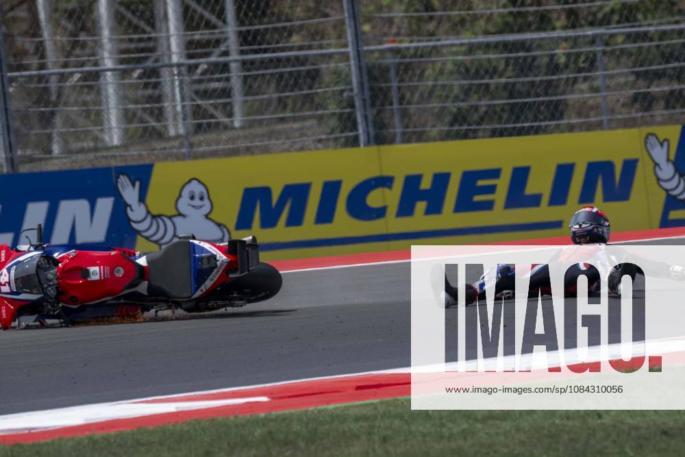MOTO - MOTO GP - GRAND PRIX OF INDONESIA 2026 41 ESPARGARO Aleix (spa), Honda Team Test Driver, Honda RC213V, actiON, accident, crash during the 2026 MotoGP Pertamina Grand Prix of Indonesia on the Mandalika circuit from October 9 to 11, at West Nusa Tenggara, Indonesia - West Nusa TenggaraIndonesia