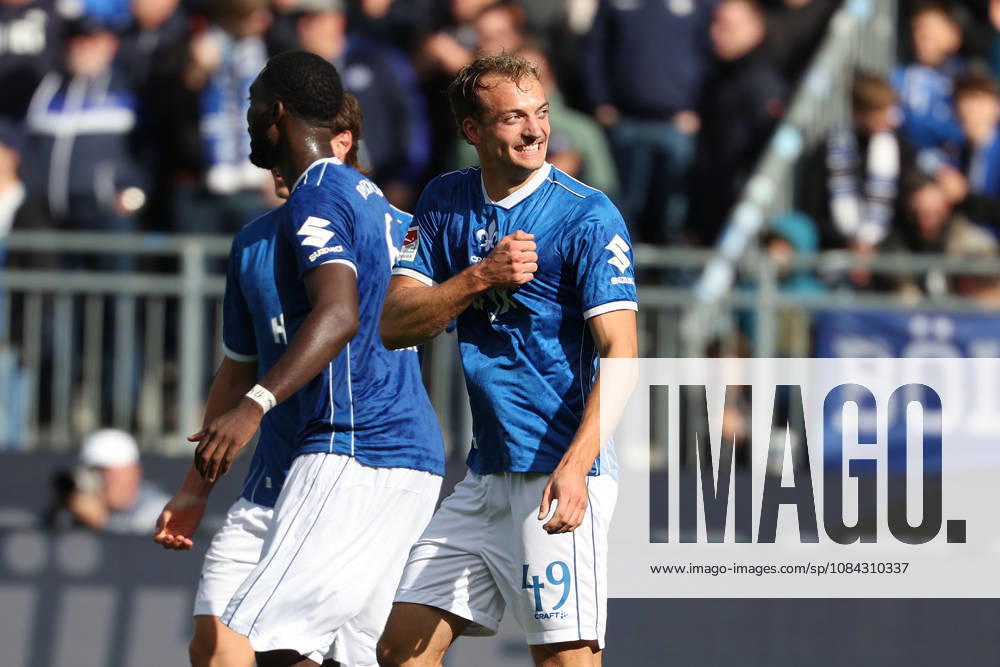 Soccer 2. Bundesliga SV Darmstadt 98 vs. Energie Cottbus, Fynn Luca Lakenmacher of SV Darmstadt 98 is seen celebrating after scoring a goal to make the score 3–1