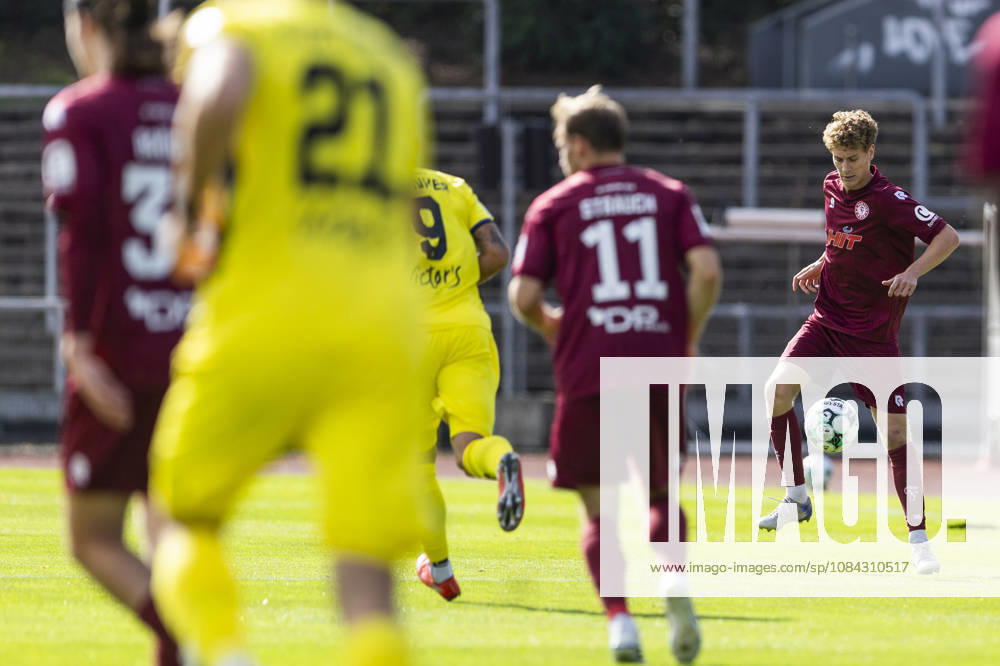 3rd Division, Fortuna Cologne vs. 1. FC Saarbrücken, October 10, 2026, Seymour Fünger, Fortuna Cologne, 5; 3rd Division, Fortuna Cologne vs. 1. FC Saarbrücken, Matchday 8, on October 10, 2026, Südstadion, Cologne DFB regulations prohibit any use of photographs as image sequences and or quasi-video