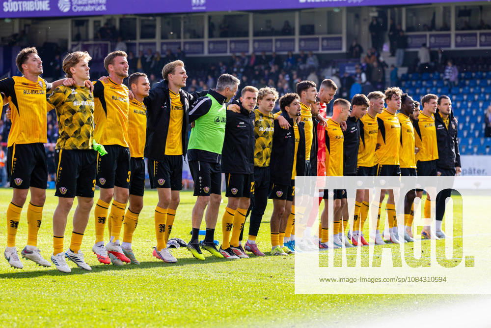 The players of SG Dynamo Dresden react with disappointment after the 1–1 draw: GER, VfL Osnabrück vs. SG Dynamo Dresden, soccer, 2. Bundesliga, Matchday 7, 2026–2027 season, October 10, 2026 DFL regulations prohibit any use of photographs as image sequences and or quasi-video GER, VfL Osnabrück vs. SG Dynamo Dresden, Soccer, 2. Bundesliga, Matchday 7, 2026–2027 season, October 10, 2026, Osnabrück