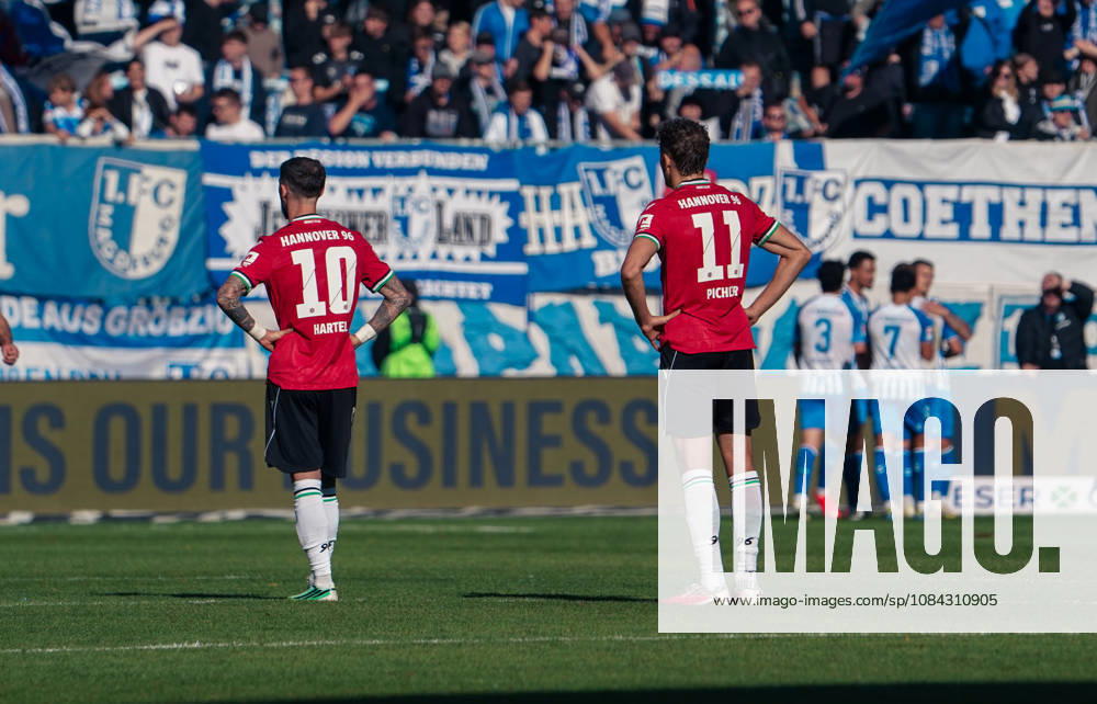 Germany Soccer 2. Bundesliga 2026–2027, Matchday 7: 1. FC Magdeburg vs. Hannover 96 at Avnet Arena Magdeburg—Defeat and Disappointment: Benedikt Pichler (Hannover 96), 11 Marcel Hartel (Hannover 96), 10