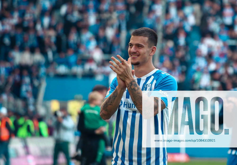 Germany Soccer 2. Bundesliga 2026–2027, Matchday 7: 1. FC Magdeburg vs. Hannover 96, Avnet Arena Magdeburg; Mateusz Zukowski (Mateusz Zukowski) of 1. FC Magdeburg celebrates the victory, 22