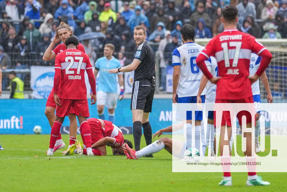 German Soccer, 3rd Division, Matchday 8, Hänsch Arena, Meppen, Emsland, Lower Saxony, SV Meppen vs. VfB Stuttgart U21, VfB Stuttgart II (game interrupted due to injury)