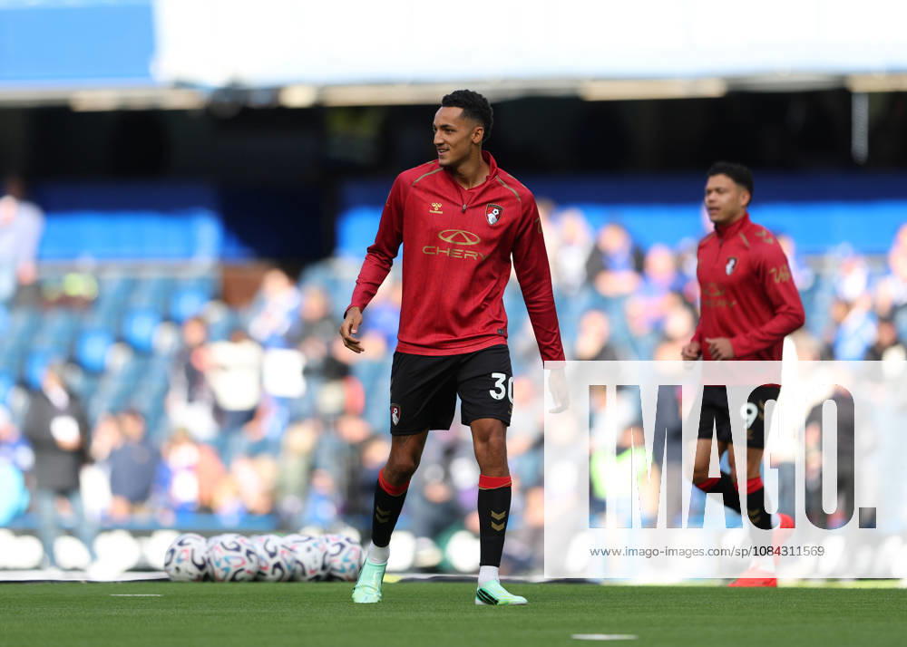 10th October 2026; Stamford Bridge, London, England; Premier League Football, Chelsea versus Bournemouth; Alvaro Rodriguez of AFC Bournemouth during the warm up JohnxPatrickxFletcher