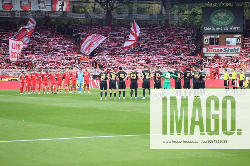 Berlin, Germany, October 10, 2026, Alte Försterei Stadium, Matchday 5, 2026–27 Season, Bundesliga 1: Union Berlin vs. SV Elversberg. The two teams before the game