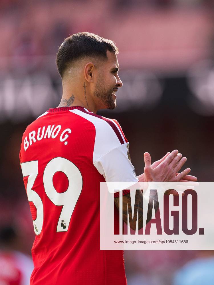 Bruno Guimaraes of Arsenal claps fans at full-time Arsenal v Leeds United, Premier League, Football, Emirates Stadium, London, UK - 10 Oct 2026London Emirates Stadium United Kingdom