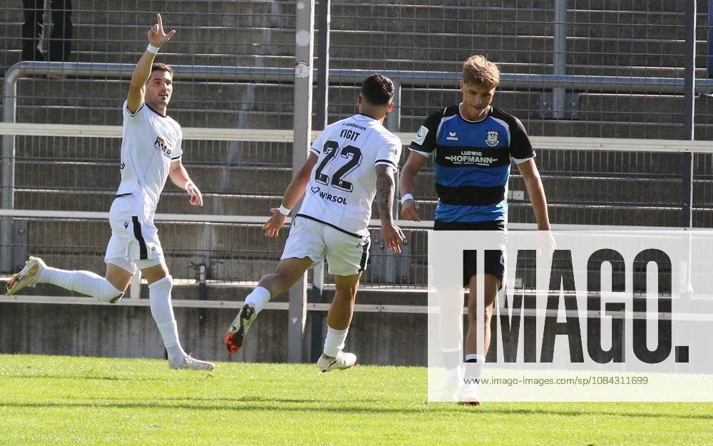 Frankfurt am Main, PSD Bank Arena, Regionalliga Southwest, 2026–2027 Season, FSV Frankfurt vs. SV Sandhausen, Celebration after Mert Tasdelen s goal to make it 1–2 for Sandhausen