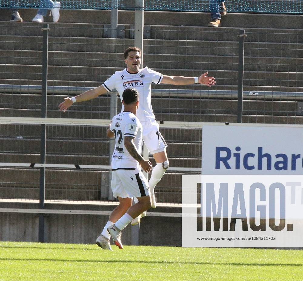 Frankfurt am Main, PSD Bank Arena, Regionalliga Southwest, 2026–2027 Season, FSV Frankfurt vs. SV Sandhausen, Celebration after Mert Tasdelen s goal to make it 1–2 for Sandhausen