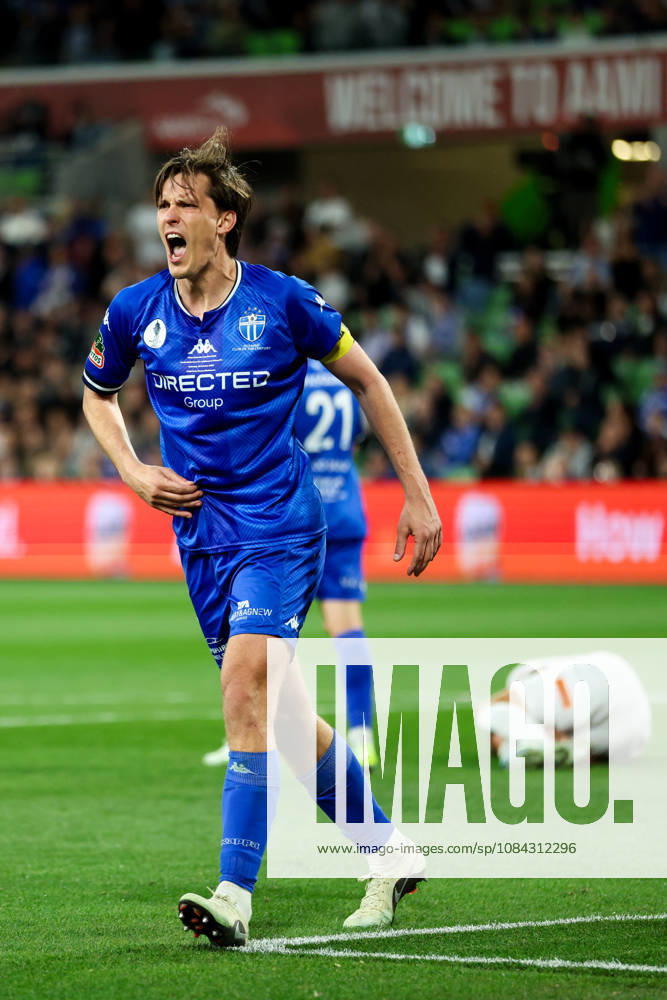 MELBOURNE, AUSTRALIA - OCTOBER 10: Marco Jankovic of South Melbourne FC during the Australia Cup Final match between South Melbourne FC and Melbourne Victory FC at AAMI Park on October 10, 2026 in Melbourne, Austr0alia. South Melbourne FC V Melbourne Victory FC - Australia Cup 2026 Final - ZUMAp121 20261010_zsp_p121_010