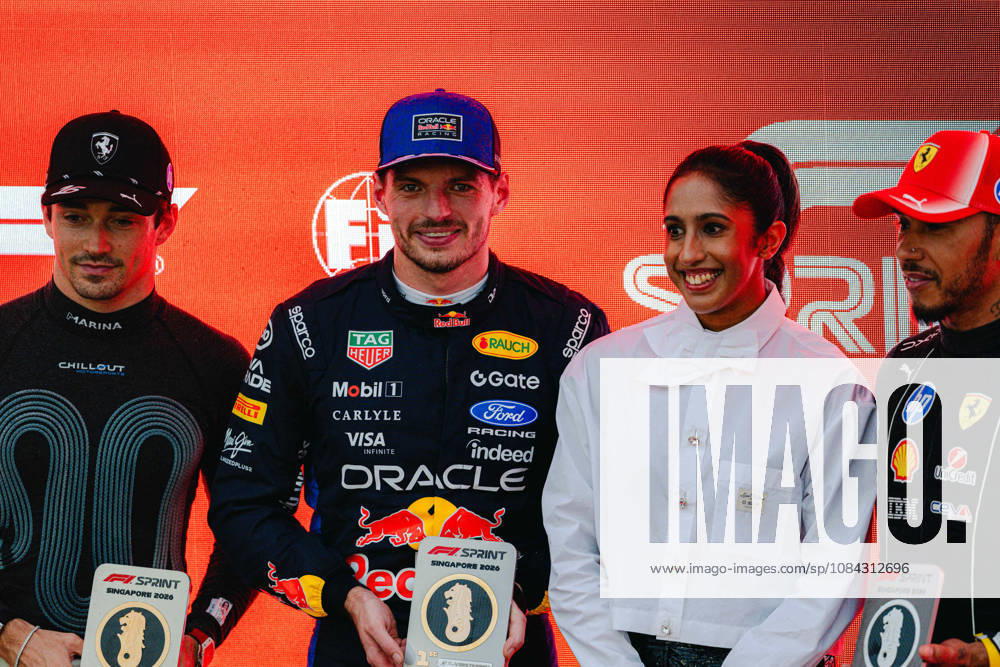 2026 Formula 1 Singapore Grand Prix - Sprint - Pilots MAX VERSTAPPEN (NED) of Oracle Red Bull Racing CHARLES LECLERC (MON) of Scuderia Ferrari HP LEWIS HAMILTON (GBR) of Scuderia Ferrari HP Sprint Race on SATURDAY during the 2026 FORMULA 1 SINGAPORE AIRLINES SINGAPORE GRAND PRIX 2026 at MARINA BAY STREET CIRCUIT SINGAPORE on October 10, 2026. Photo by Tan Jun Da ABACAPRESS.COM Singapore Singapore