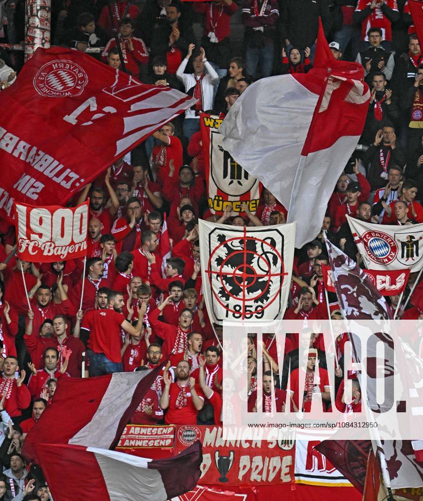 2026–2027 Bundesliga, Matchday 5, FC Augsburg vs. FC Bayern Munich, at the WWK Arena in Augsburg, Bayern fans in the opposing team’s section