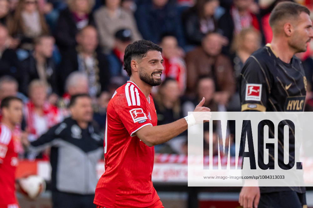 German Soccer 1st Bundesliga, Matchday 5, 2026–2027, 1. FC Union Berlin vs. SV Elversberg on October 10, 2026, at the Stadion An der Alten Försterei in Berlin; Kastriot Imeri, 1. FC Union Berlin, 30 gestures, facial expressions, facial movements