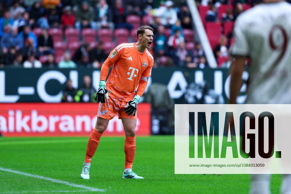 GER, Soccer, Men s, 1st Bundesliga, 2026–2027 season, Matchday 5, FC Augsburg vs. FC Bayern Munich, Manuel Neuer, FC Bayern Munich, 1 DFB DFL regulations prohibit any use of photographs as image sequences and or quasi-video, Augsburg WWK Arena, Bayern, Germany
