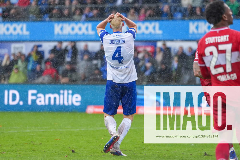 German Soccer, 3rd Division, Matchday 8, Hänsch Arena, Meppen, Emsland, Lower Saxony, SV Meppen vs. VfB Stuttgart U21, VfB Stuttgart II Jona Borsum SV Meppen, 4—disappointing
