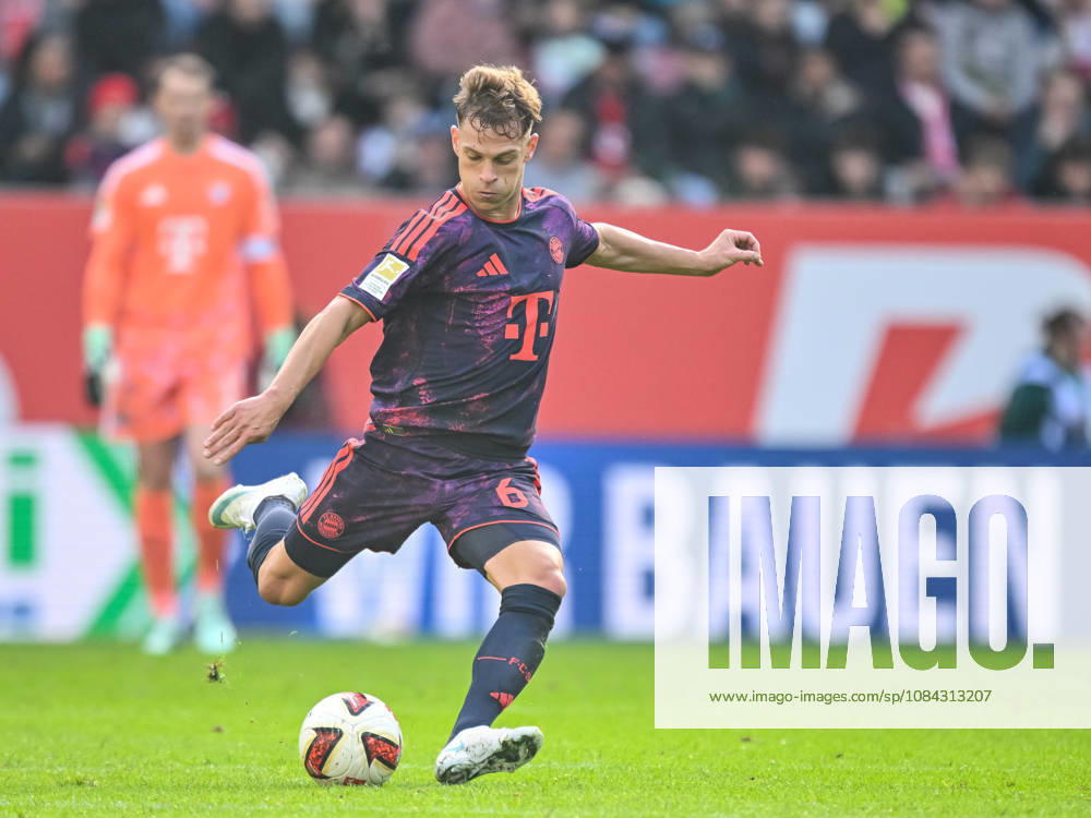 Joshua Kimmich of FC Bayern Munich in action, on the ball, making a solo play during the Bundesliga 1 match between FC Augsburg and FC Bayern Munich, WWK Arena on October 10, 2026, in Augsburg, Germany. Photo by Harry Langer, DeFodi Images. Joshua Kimmich of FC Bayern Munich controls the ball during the Bundesliga match between FC Augsburg and FC Bayern Munich at WWK Arena on October 10, 2026, in Augsburg, Germany. Photo by Harry Langer, DeFodi Images. DFB and DFL regulations prohibit any use of photographs as image sequences and or quasi-video. Photo by Harry Langer, DeFodi Images. DFB and DFL regulations prohibit any use of photographs as imSEQUENCES AND OR QUASI-VIDEO