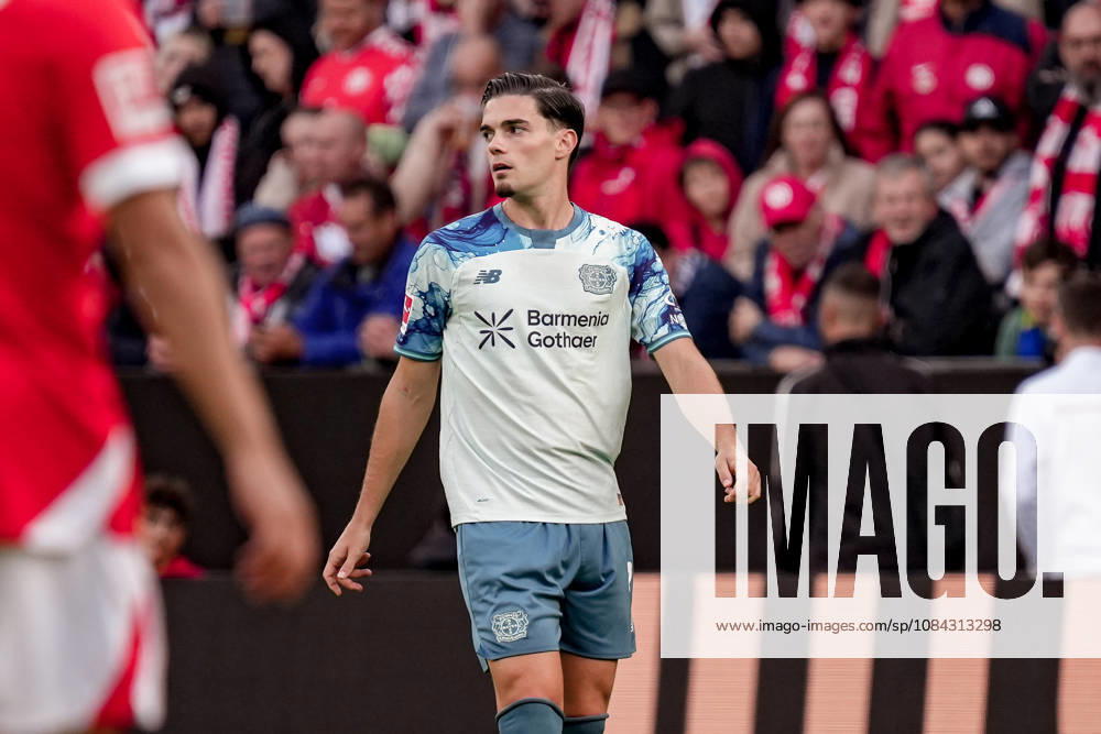 Germany Soccer Season 2026–2027, 1st Bundesliga, Matchday 5, FSV Mainz 05 vs. Bayer 04 Leverkusen, MEWA Arena, Mainz, Miguel Gutiérrez, Bayer 04 Leverkusen, 3 facial expressions, emotions, Mainz, MEWA Arena, Germany