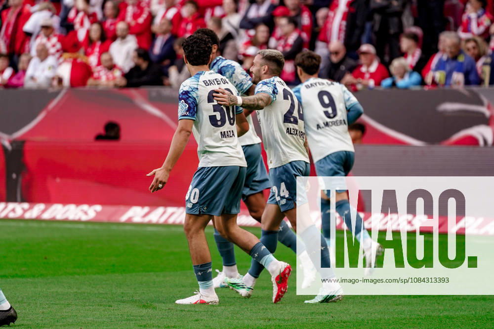 Germany Soccer Season 2026–2027, Bundesliga 1, Matchday 5, FSV Mainz 05 vs. Bayer 04 Leverkusen at MEWA Arena in Mainz; Leverkusen players celebrate their 0–1 lead, goal, goal celebration, celebration, joy, emotions, Mainz, MEWA Arena, Germany