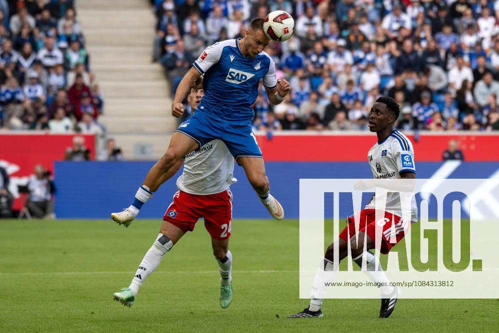 Tim Lemperle TSG 1899 Hoffenheim Germany, Sinsheim, October 10, 2026, Soccer, Bundesliga TSG 1899 Hoffenheim vs. Hamburger SV, 2026–2027 season, Matchday 5, SNP Arena. DFL and DFB regulations prohibit any use of photographs as image sequences and or quasi-video.
