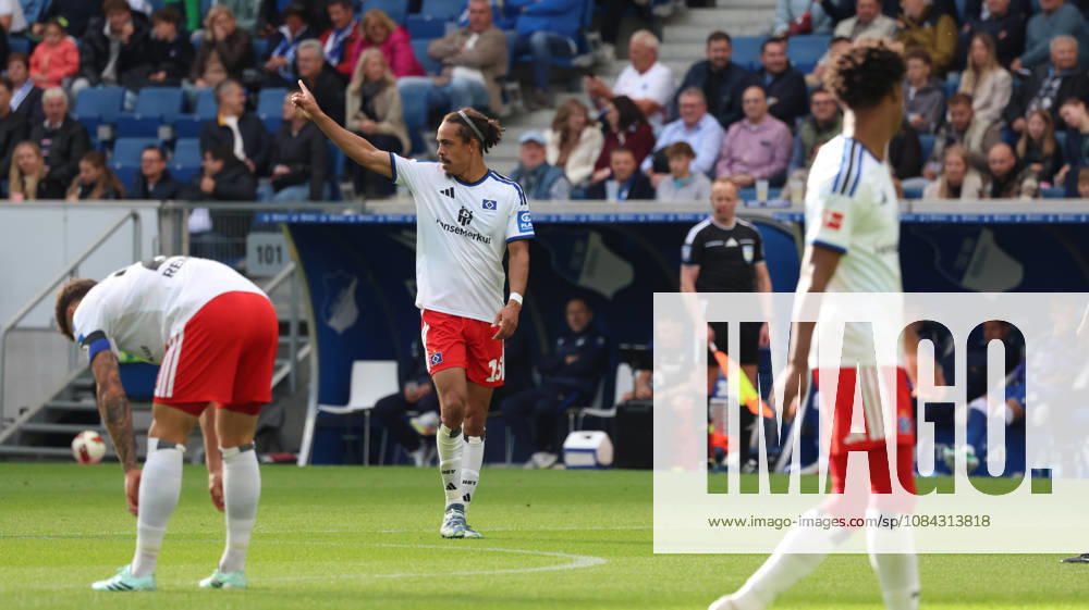 Soccer, Bundesliga 1, TSG 1899 Hoffenheim vs. Hamburger SV: Goal celebration after Yussuf Poulsen’s goal (0–1) Hamburger SV DFL DFB REGULATIONS PROHIBIT ANY USE OF PHOTOGRAPHS AS IMAGE SEQUENCES AND OR QUASI-VIDEO Sinsheim