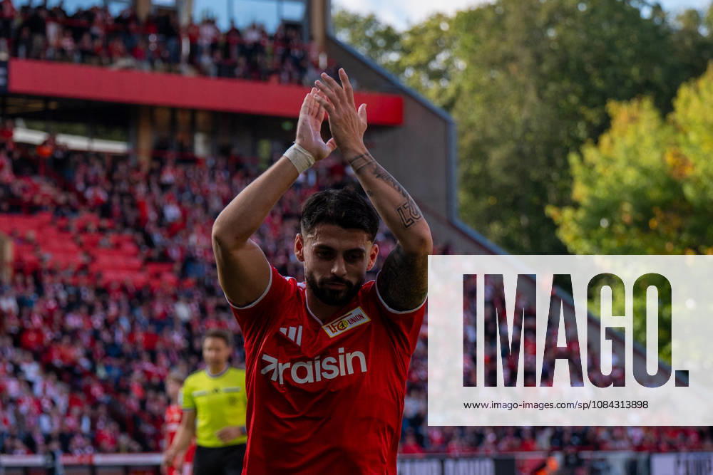German Soccer 1st Bundesliga, Matchday 5, 2026–2027, 1. FC Union Berlin vs. SV Elversberg on October 10, 2026, at the An der Alten Försterei Stadium in Berlin; Kastriot Imeri, 1. FC Union Berlin, 30 gestures