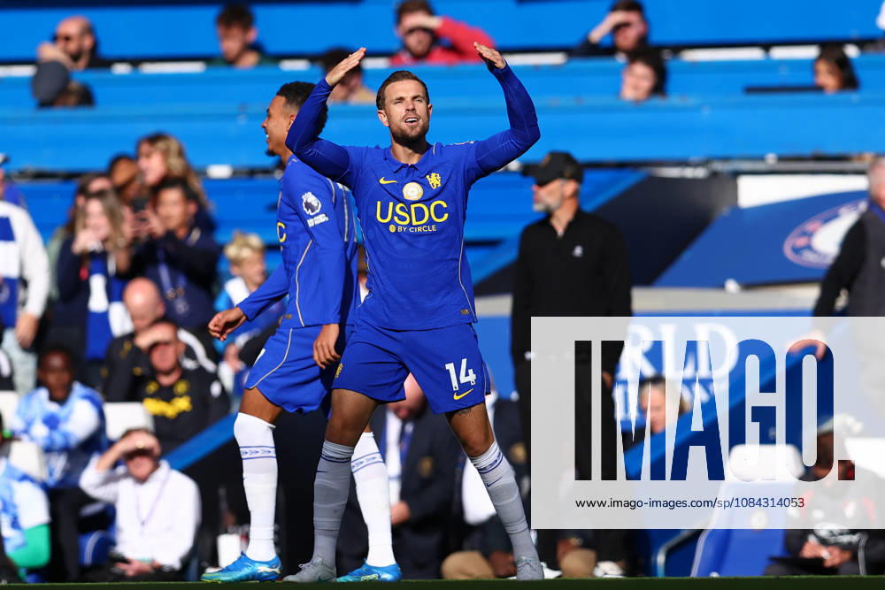 London, England, 10th October 2026. Jordan Henderson of Chelsea celebrates after scoring to make it 1-0 during the Chelsea vs AFC Bournemouth Premier League match at Stamford Bridge, London. Picture credit should read: Paul Terry Sportimage . SPI_015_PT_Chelsea_Bournemouth SPI-5060-0015
