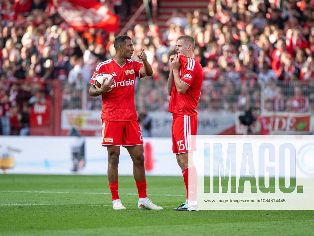 Soccer, Men s, 2026–2027 Season, Bundesliga 1, Matchday 5, 1. FC Union Berlin vs. SV 07 Elversberg, from left: Felix Uduokhai (1. FC Union Berlin), Tom Rothe (1. FC Union Berlin), October 10, 2026,