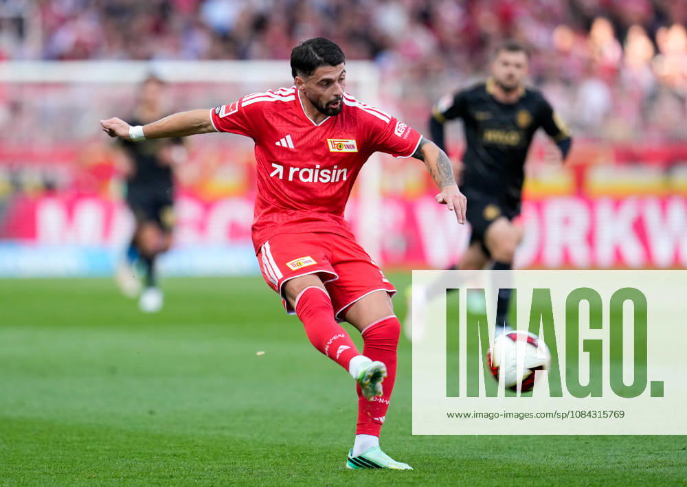 Kastriot Imeri, 1 FC Union Berlin, 30, shoots the ball; GER, 1 FC Union Berlin vs. SV Elversberg, Bundesliga 1, Matchday 5, 2026–27 season, Stadion An der Alten Foersterei, Berlin, October 10, 2026 DFL regulations prohibit any use of photographs as image sequences and or quasi-video 1 FC Union Berlin vs. SV Elversberg, 1st Bundesliga, Matchday 5, 2026–27 season, October 10, 2026, Berlin