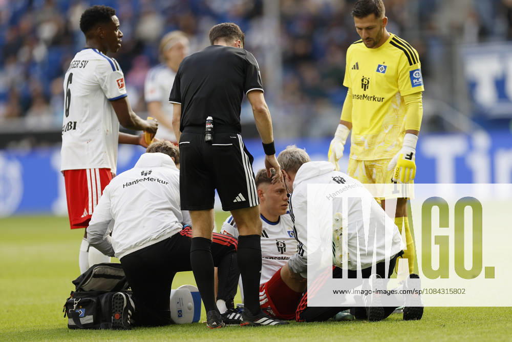 Nicolai Remberg (HSV), injured, in the Bundesliga match between TSG 1899 Hoffenheim and Hamburger SV at the PreZero Arena, Sinsheim, Germany, on October 10, 2026, in action during the Bundesliga match between TSG 1899 Hoffenheim and Hamburger SV at the PreZero Arena, Sinsheim, Germany, on October 10, 2026. DFB and DFL regulations prohibit any use of photographs as image sequences and or quasi-video,