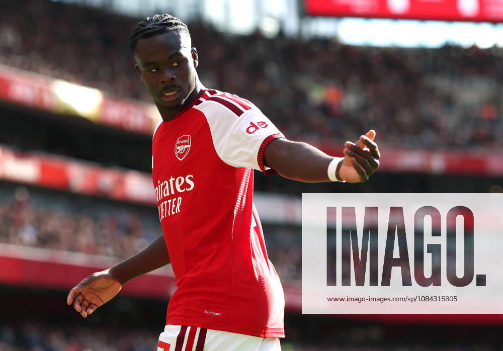 Arsenal gegen Leeds United, 10. Oktober 2026, London, Premier League, Fußball, Arsenal gegen Leeds United, Bukayo Saka von Arsenal, Foto: Charlotte Wilson, Offside, London, Großbritannien
