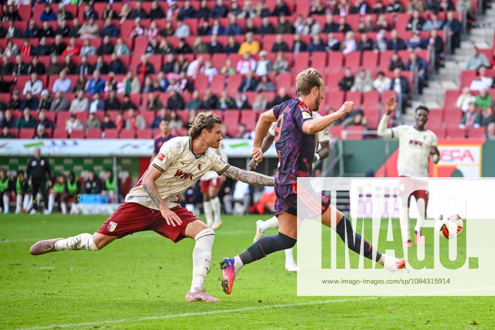 Calvin Brackelmann of FC Augsburg and Harry Kane of FC Bayern Munich battle for the ball during the Bundesliga match between FC Augsburg and FC Bayern Munich, at the WWK Arena on October 10, 2026, in Augsburg, Germany. Photo by Harry Langer, DeFodi Images. Calvin Brackelmann of FC Augsburg and Harry Kane of FC Bayern Munich battle for the ball during the Bundesliga match between FC Augsburg and FC Bayern Munich at the WWK Arena on October 10, 2026 in Augsburg, Germany. Photo by Harry Langer, DeFodi Images. DFB and DFL regulations prohibit any use of photographs as image sequences and or quasi-video. Photo by Harry Langer, DeFodi Images. DFB and DFL regulations prohibit any use of photographs as imSEQUENCES AND OR QUASI-VIDEO
