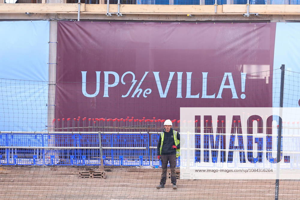 Aston Villa v Brentford, Premier League A construction worker watches on from the partially demolished North Stand during the Aston Villa v Brentford Premier League match at Villa Park, Birmingham, England on 10 October 2026 Credit: Ryan Crockett Every Second Media Editorial use only. All images are copyright Every Second Media Limited. No images may be reproduced without prior permission. All rights reserved. Premier League and Football League images are subject to licensing agreements with Football DataCo Limited. see https: www.football-dataco.com