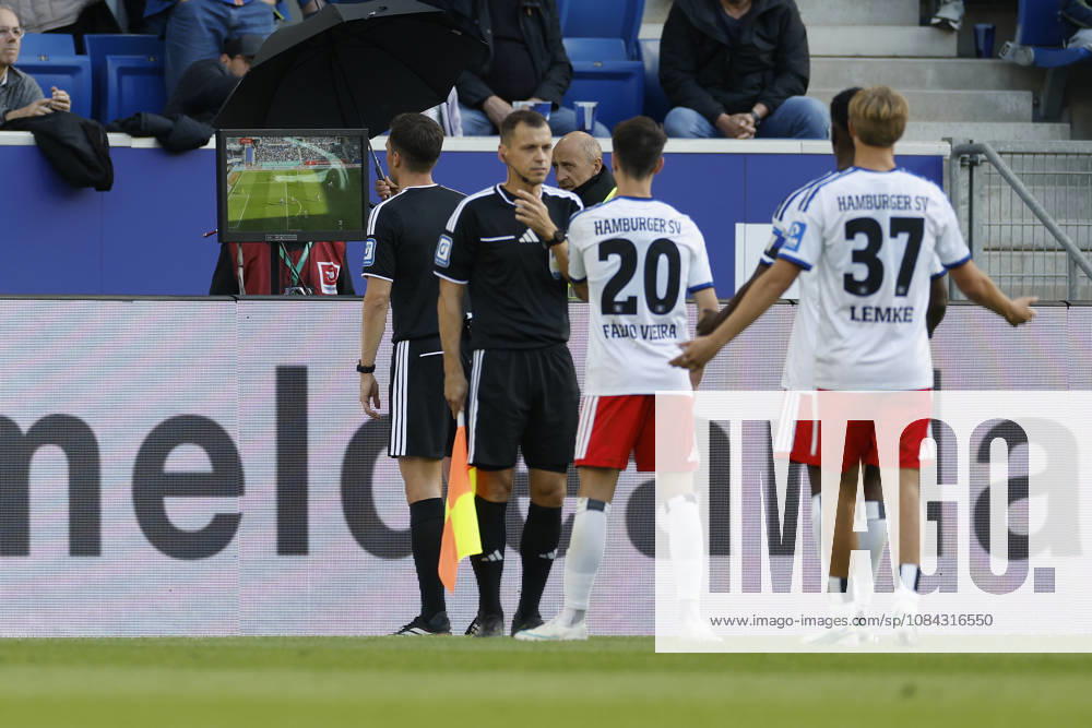 Referee Harm Osmers did not award the goal by Bambasé Conté of TSG Hoffenheim following a video review—also known as Video Assist, Video Evidence, or TV Evidence—in the Bundesliga match between TSG 1899 Hoffenheim and Hamburger SV at the PreZero Arena, Sinsheim, Germany, on October 10, 2026, during the Bundesliga match between TSG 1899 Hoffenheim and Hamburger SV at the PreZero Arena, Sinsheim, Germany, on October 10, 2026. DFB and DFL regulations prohibit any use of photographs as image sequences and or quasi-video,