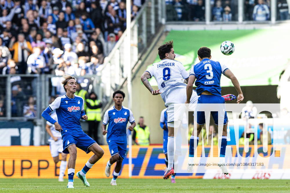 3rd Division: MSV Duisburg vs. TSG Hoffenheim II, October 10, 2026; Lex Tyger Lobinger (MSV Duisburg), 9; Sean Dulic (TSG Hoffenheim II), 3; 3rd Division, Matchday 8: MSV Duisburg vs. TSG Hoffenheim II at Schauinsland Reisen Arena, Duisburg, October 10, 2026 DFB regulations prohibit any use of photographs as image sequences and or quasi-video