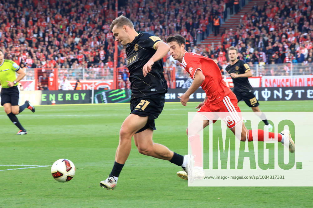 GER, Soccer, Bundesliga 1, 2026–2027, Alte Foersterei, 1 FC Union vs. SV Elsversberg, Matchday 5 Janik Haberer 1 FC Union Berlin 19, LASSE GUENTHER Elversberg 21 1st League DFB DFL regulations prohibit any use of photographs as image sequences and or quasi-video nordphoto GmbH Engler Berlin Alte Foersterei Stadium Berlin Germany